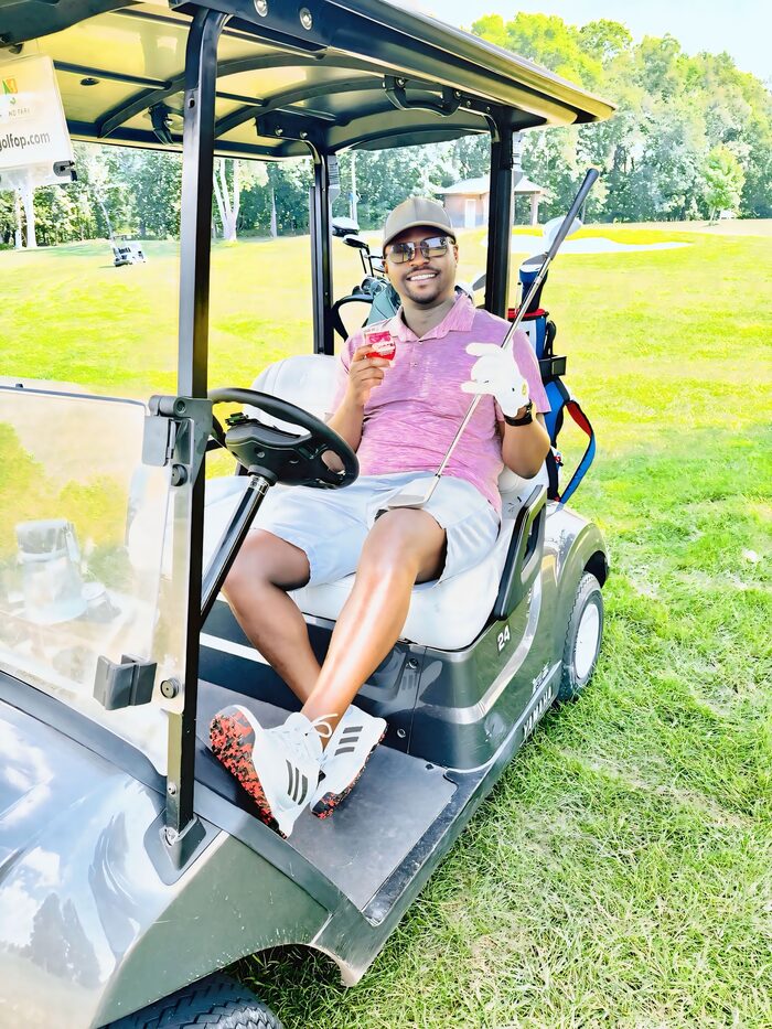 Zack Mukewa on the golf course